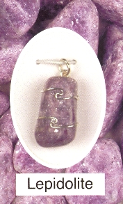 Lepidolite Wire Wrapped Pendants