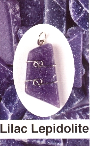 Lilac Lepidolite Wire Wrapped Pendants