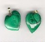 Malachite Heart Pendants