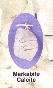 Merkabite Calcite Wire Wrapped Stone Pendants