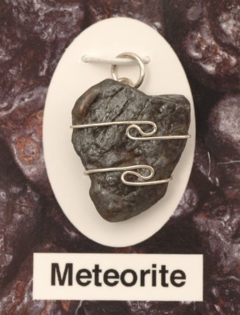 Meteorite Wire Wrapped Stone Pendants
