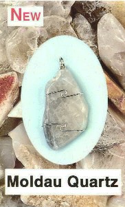 Moldau Quartz Wire Wrapped Stone Pendants