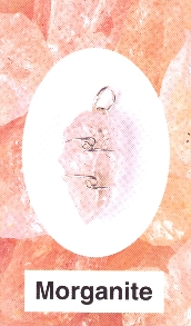 Morganite Wire Wrapped Stone Pendants