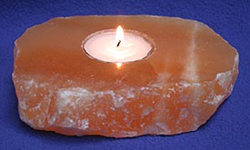 Orange Calcite Candleholder