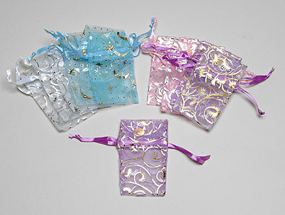 Fancy Organza Drawstring Pouches