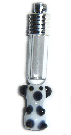 Panda Glass Vial Pendants, Custom Made