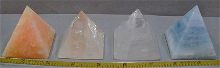 Yellow Calcite pyramid