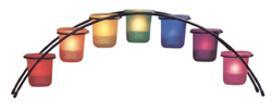 CHAKRA RAINBOW ARCH T-LIGHT CANDLE HOLDER