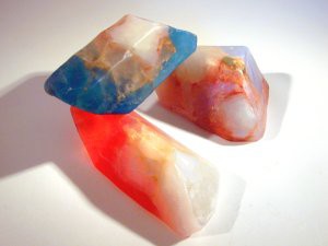 Rockettes; Aquamarine, Rose Quartz and White Opal  Soaps