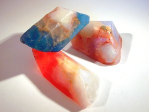 Rockettes; Aquamarine, Rose Quartz and White Opal  Soaps