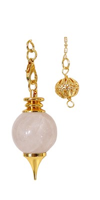 Brass and Rose Quartz Sphere Pendulums