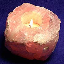 Rose Quartz Candle Holder