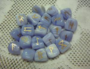 Blue Lace Agate Runes