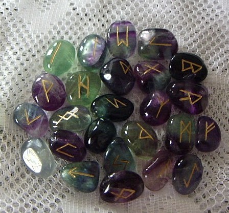 Fluorite Stone Futhark Runes