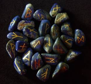 Lapis Lazuli Stone Futhark Runes