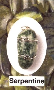 Serpentine Wire Wrapped Pendants