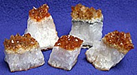 Tiny Citrine clusters