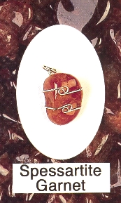 Spessartite Garnet Wire Wrapped Stone Pendants