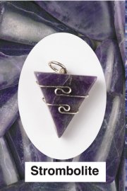 Strombolite Wire Wrapped Pendants