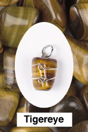 Tigers Eye Wire Wrapped Pendant 