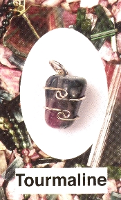 Tourmaline Wire Wrapped Stone Pendants