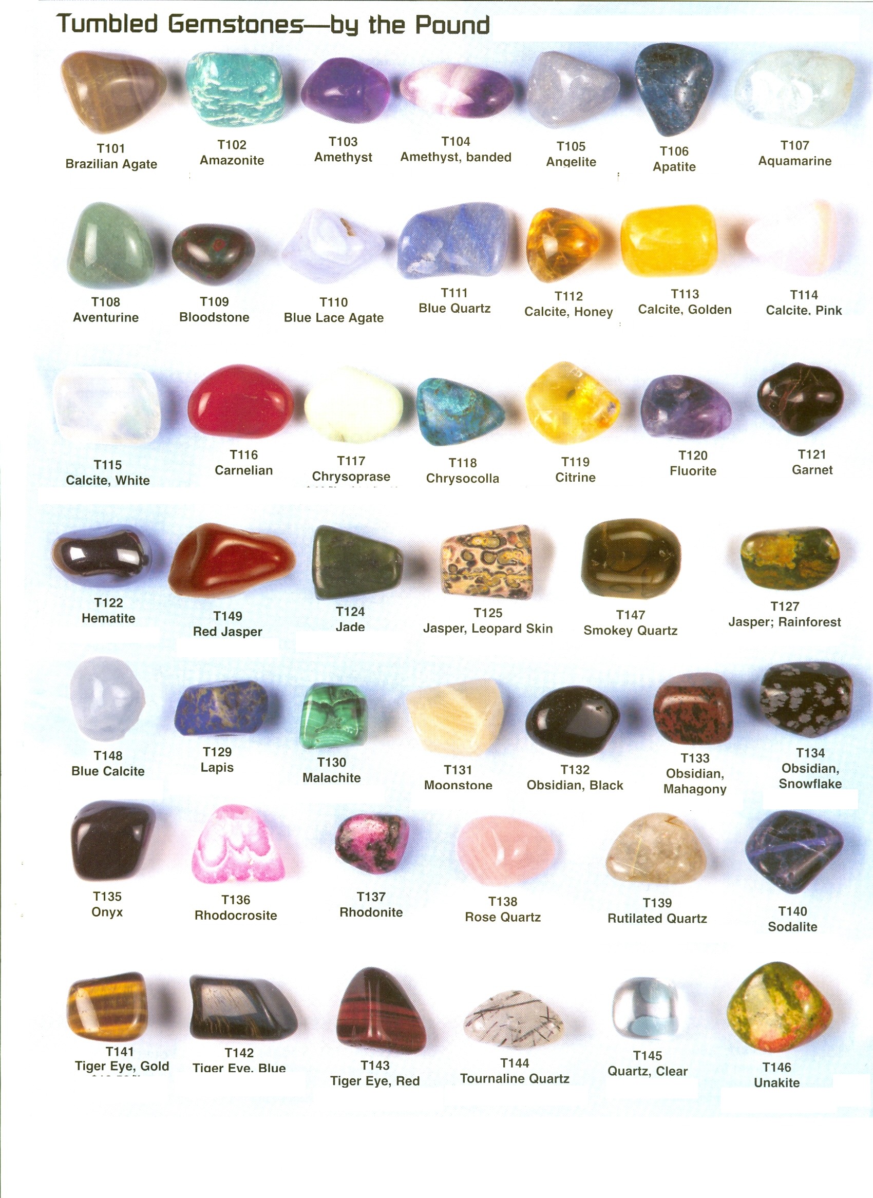 Tumbled and Polished Stones and Crystals