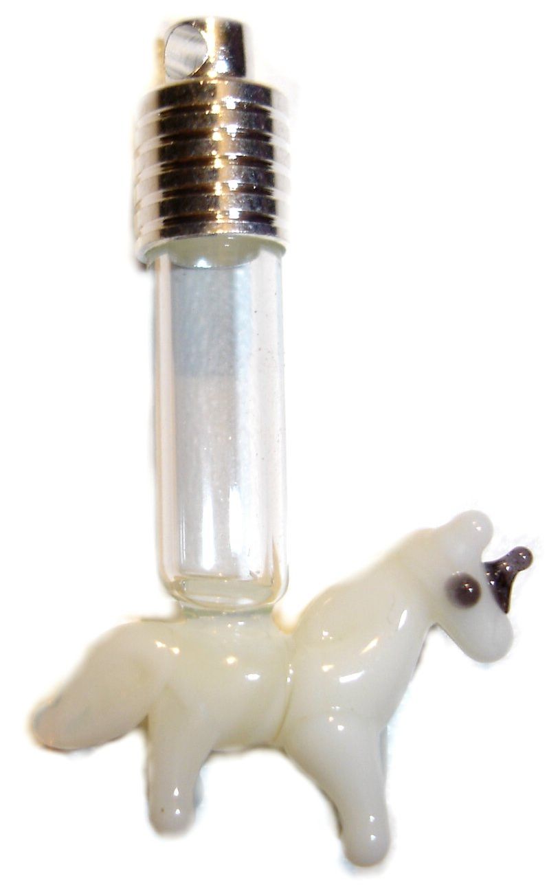 Unicorn Glass Vial Pendants, Custom Made