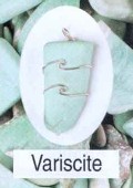 Variscite Wire Wrapped Stone Pendants