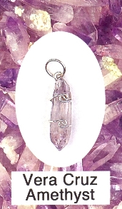 Vera Cruz Amethyst Wire Wrapped Stone Pendants