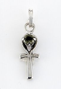 Moldavite Ankh Symbols, Signs, Jewelry Pendants