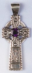 Moldavite Celtic Cross Pendants