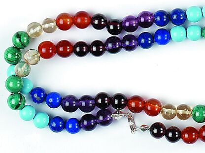 CHAKRA BEAD NECKLACE AND EARRINGS