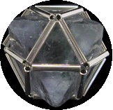 Sterling silver Cub octahedron