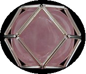 Sterling silver Rhombic dodecahedron