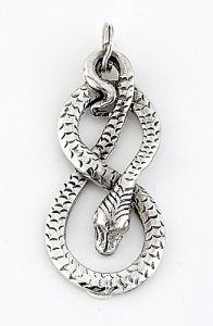 14K Gold Eternity Serpent Pendants