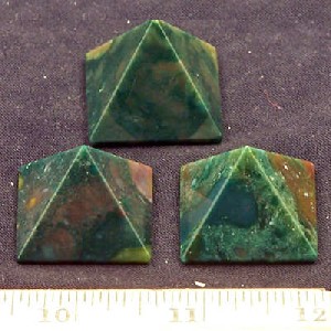 Green Quartz Pyramids