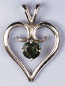 Azeztulite Heart Shaped Pendants