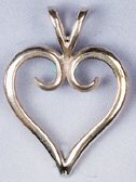 14K Gold Heart Shaped Pendants