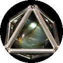 Sterling silver Octahedron