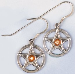 Azeztulite Pentacle Earrings