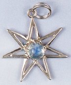 Azeztulite Pleiadian Pendants, 7 Point Star