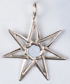 14K Gold Pleiadian Pendants, 7 Point Star