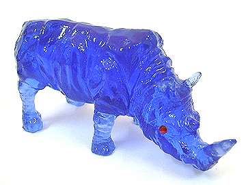 Blue Obsidian Rhinoceros