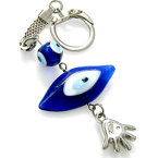 EVIL EYE PROTECTION KEYCHAIN & HAPPY FACE BLESSING