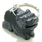 LUCKY and PROTECTION DRAGON BLACK JADE KEYCHAIN