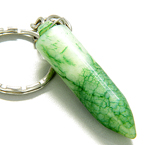 LUCKY BULLET GREEN JADE KEYCHAIN