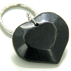 LOVE TALISMAN LUCKY HEART BLACK JADE KEYCHAIN