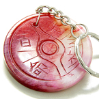 LUCKY EYE and YIN-YANG RED JADE KEYCHAIN