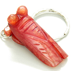 LUCKY CICADA RED JADE KEYCHAIN