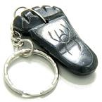 LUCKY and PROTECTION FOOT BLACK JADE KEYCHAIN